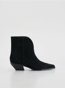 Zamszowe botki - czarny