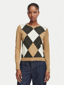 Marella Sweter Carabo 2625366131 Brązowy jasny Regular Fit