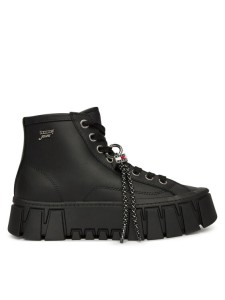 Tommy Jeans Sneakersy Tjw Platform Sneaker Leather Mc EN0EN03133 Czarny