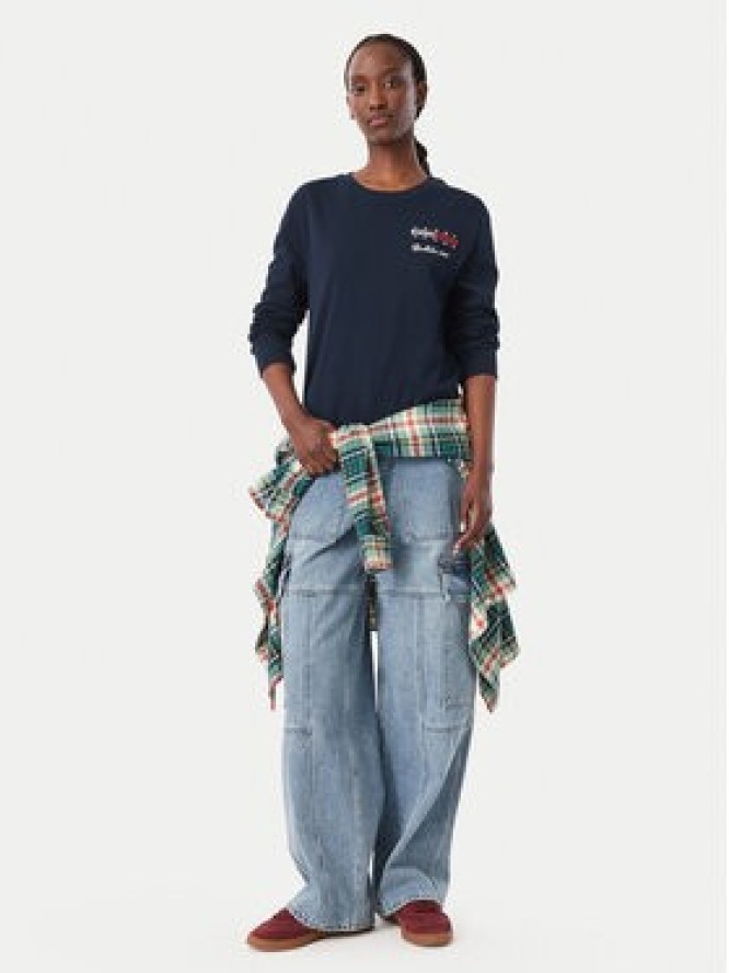 Tommy Jeans Bluzka DW0DW23807 Granatowy Relaxed Fit