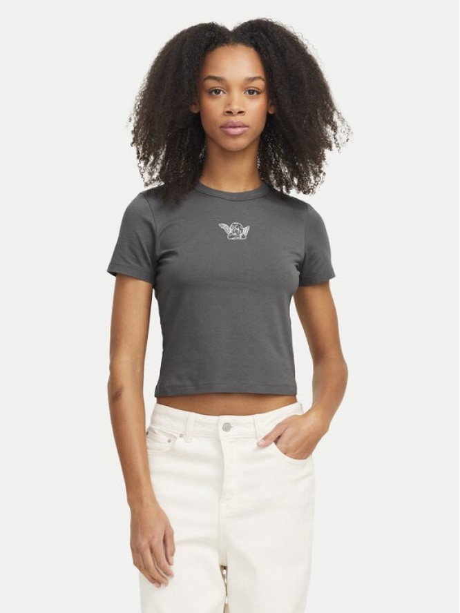 JJXX T-Shirt Gigi 12277657 Szary Stretch Fit