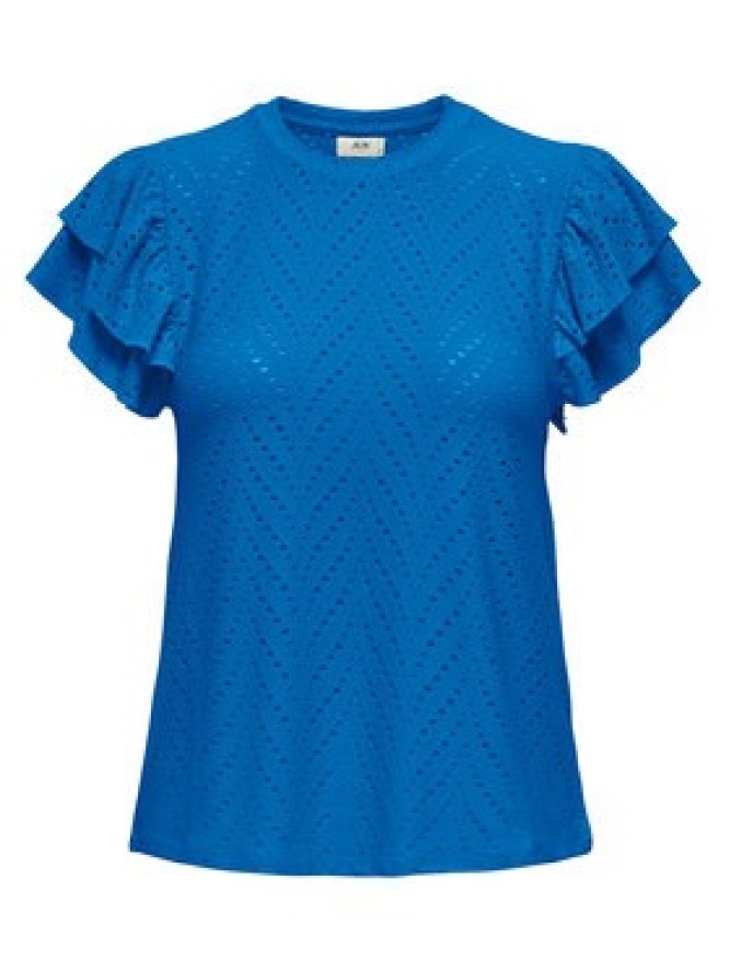 JDY Bluzka Carla 15351452 Niebieski Regular Fit