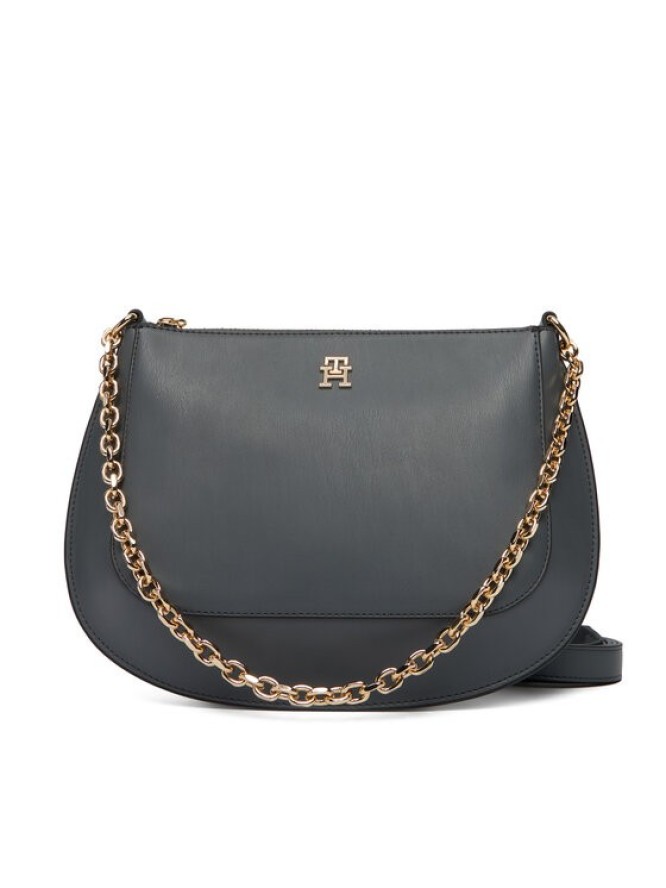 Tommy Hilfiger Torebka Th Glam Conv Med Crossover AW0AW18143 Szary