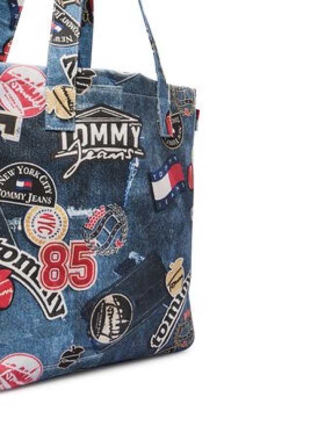 Tommy Jeans Torebka Tjw Bodega Trompe L'Oeil Tote AW0AW19304 Granatowy