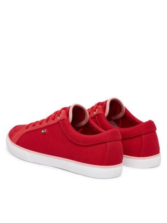 Tommy Hilfiger Tenisówki Th Low Vulc FW0FW09390 Czerwony