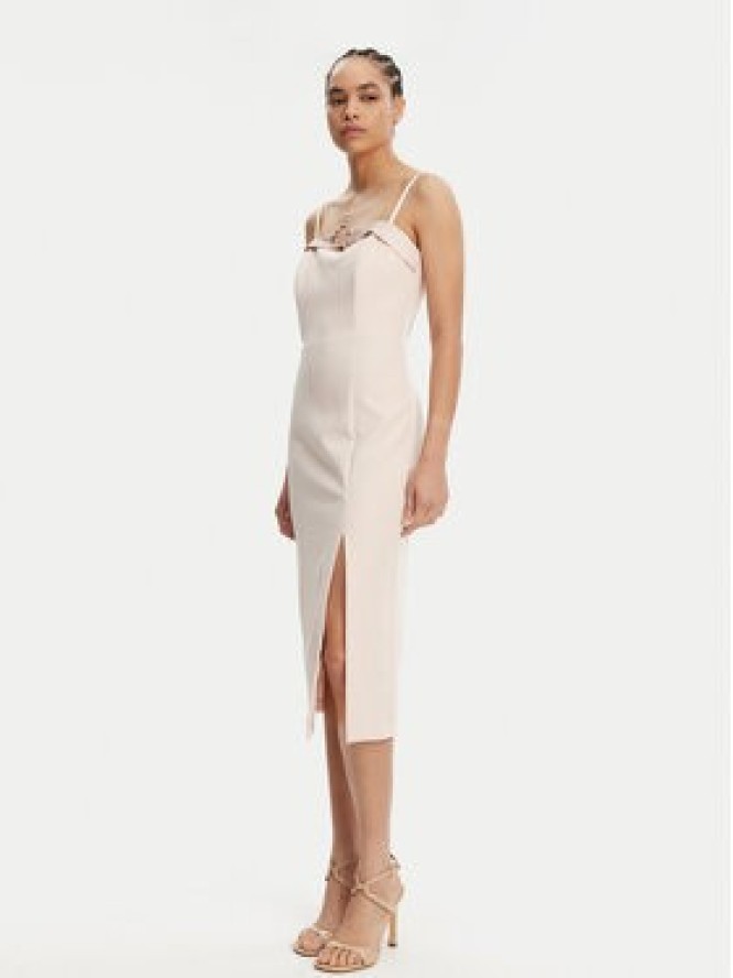 Rinascimento Sukienka koktajlowa CFC0122399003 Różowy Regular Fit