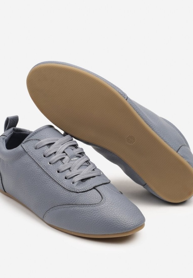 Niebieskie Klasyczne Tenisówki z Ekoskóry Verianns