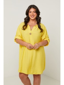 Curvy Lady Sukienka w kolorze żółtym rozmiar: 40/42
