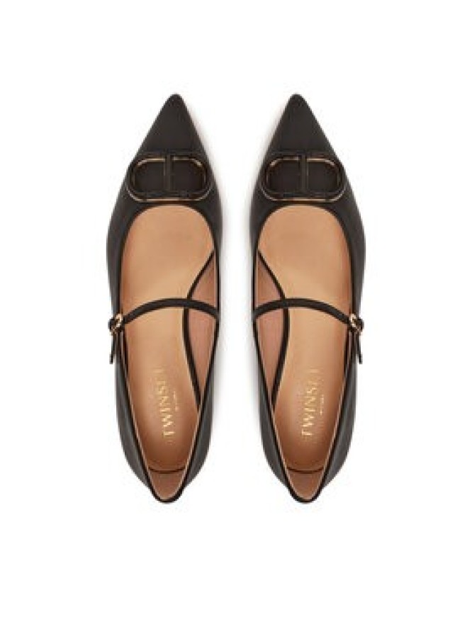 TWINSET Baleriny 251TCP064 Czarny