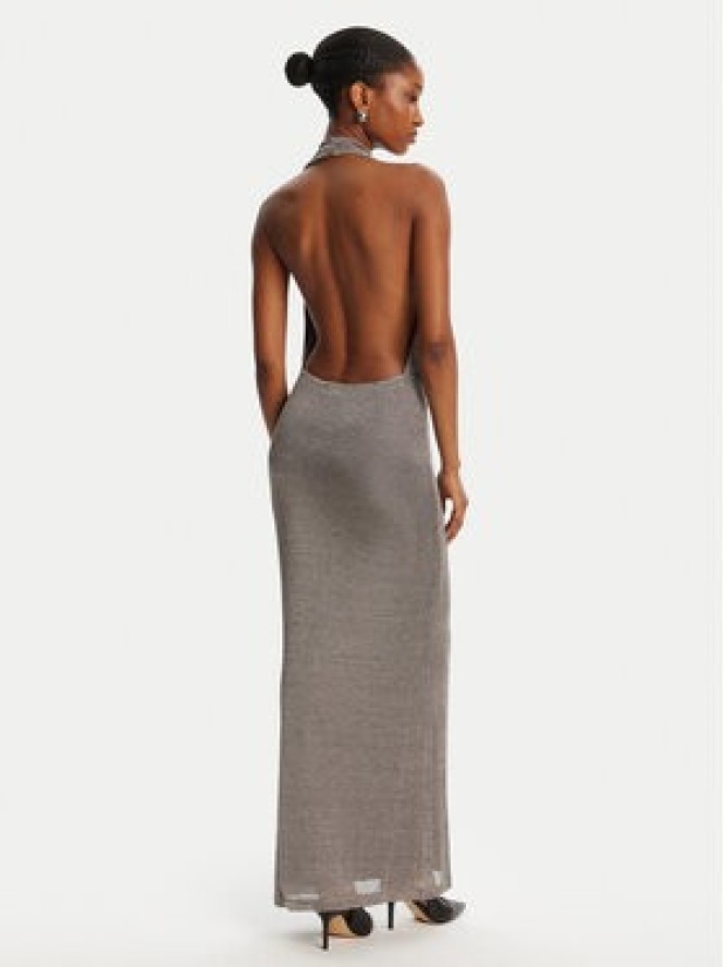 Bardot Sukienka koktajlowa Nola Lurex Cowl 59814DB1 Srebrny Regular Fit