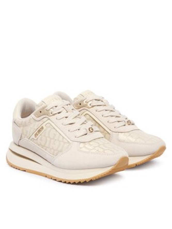 Guess Sneakersy FLTEG5 LEA12 Kremowy