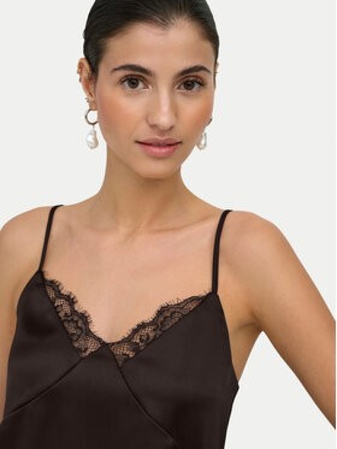 ONLY Top Faraya 15380254 Brązowy ciemny Regular Fit