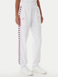 Kappa Spodnie dresowe Banda Adina 321Y8EW Biały Regular Fit