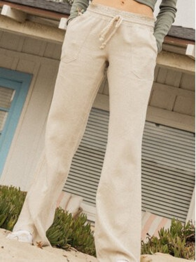 Roxy Spodnie materiałowe Oceanside ARJNP03006 Beżowy Easy Fit