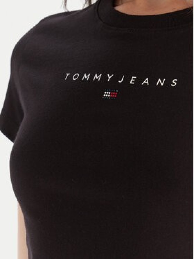 Tommy Jeans T-Shirt Bling Linear DW0DW21550 Czarny Slim Fit