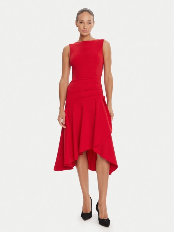 Rinascimento Sukienka koktajlowa CFC0125337003 Czerwony Regular Fit