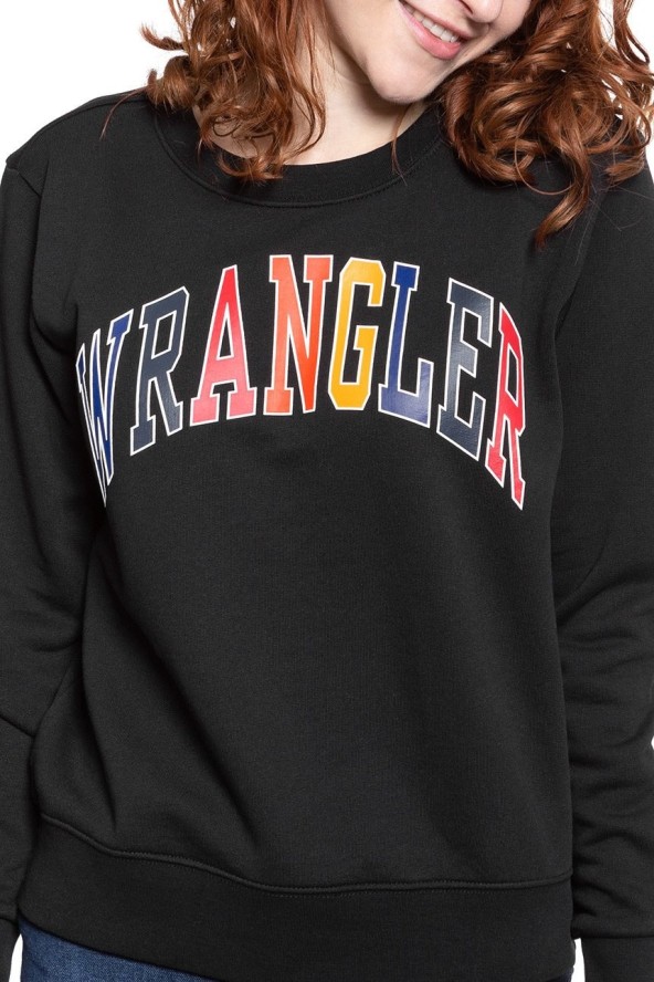 BLUZA WRANGLER REGULAR SWEAT BLACK W6N2HA100 112130785