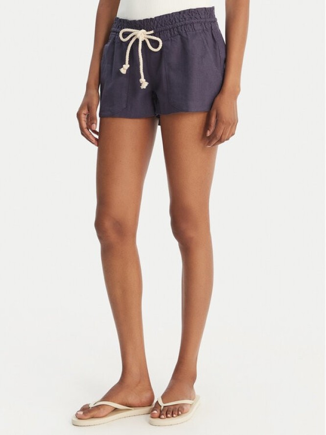 Roxy Szorty materiałowe Oceanside ARJNS03007 Granatowy Regular Fit