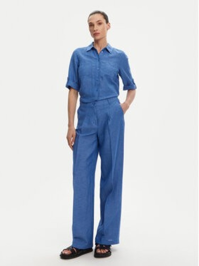 Olsen Spodnie materiałowe 14002406 Niebieski Wide Leg