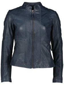 7eleven Skórzana kurtka "Begona" w kolorze granatowym rozmiar: 40