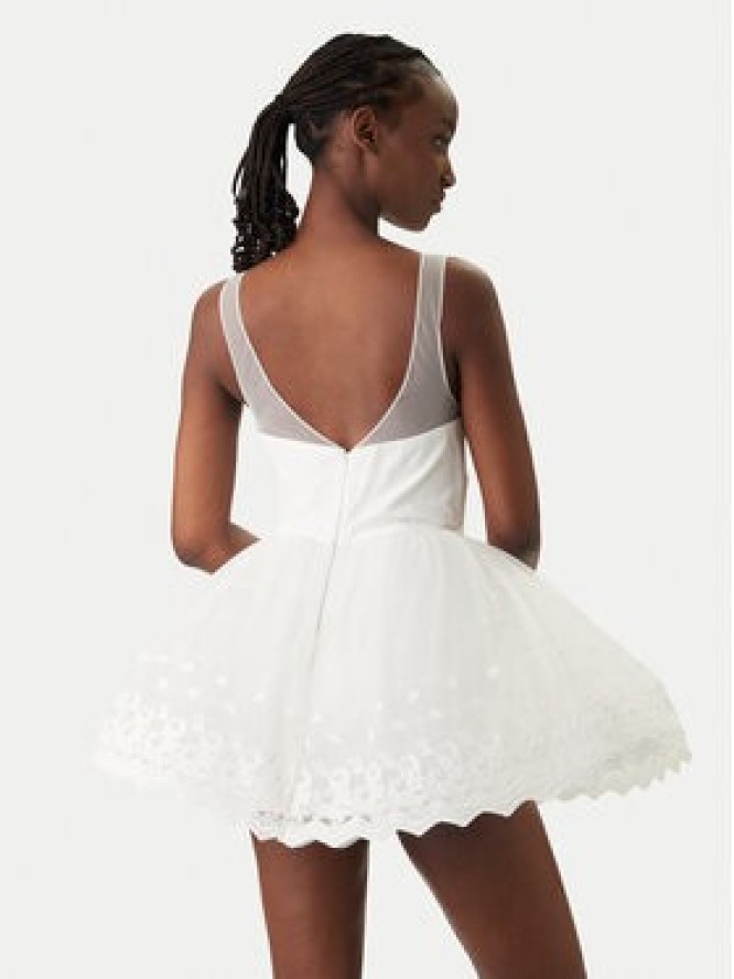 Bardot Sukienka koktajlowa Hilda Hoop 60223DB Biały Regular Fit