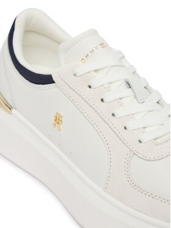 Tommy Hilfiger Sneakersy Th Satin Platform Sneaker FW0FW09307 Écru