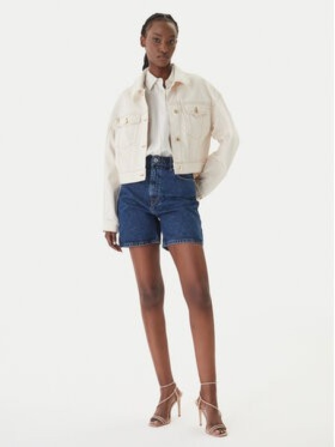 HUGO Kurtka jeansowa Gisolia 50559618 Écru Relaxed Fit