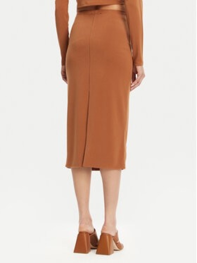 ViCOLO Spódnica midi UD0010 Brązowy Regular Fit