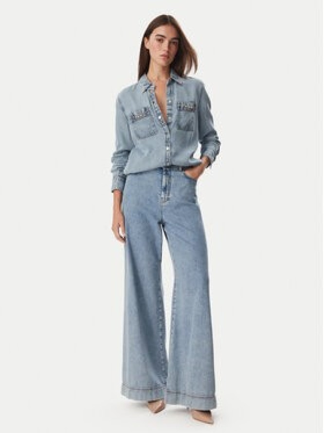 Guess Koszula jeansowa W6YH19 D1353 Niebieski Regular Fit