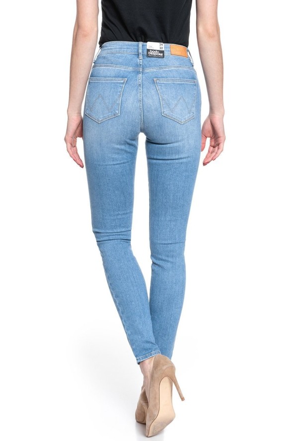 WRANGLER HIGH RISE SKINNY INDIGO BEACHES W27HGU241 112128082