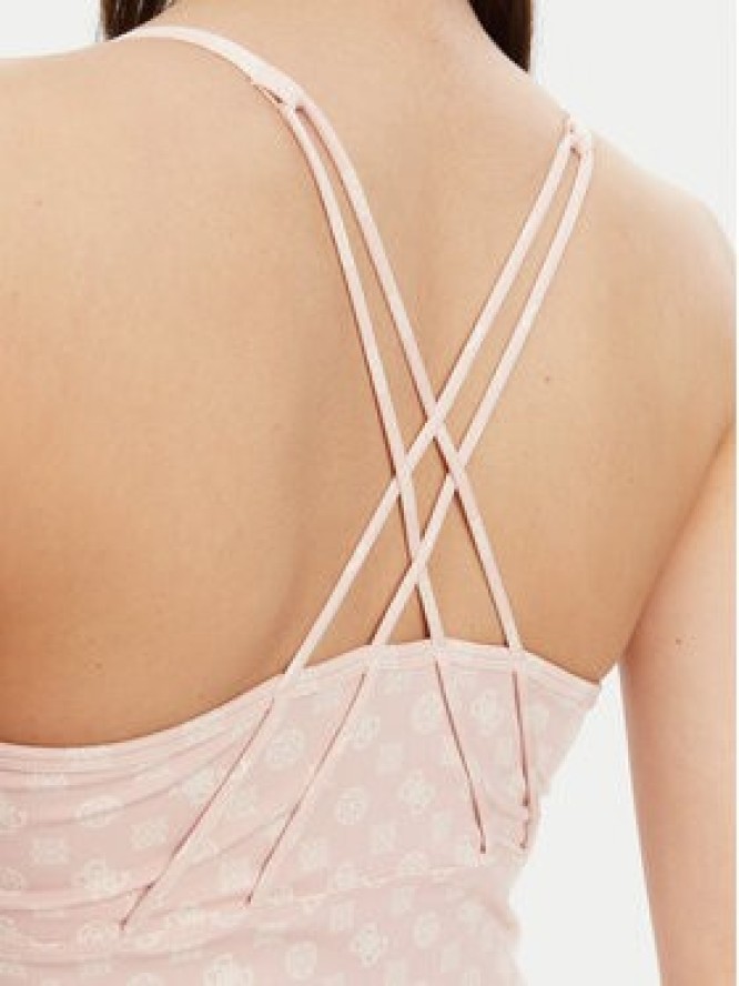 Guess Top V5YP11 MC03W Różowy Slim Fit