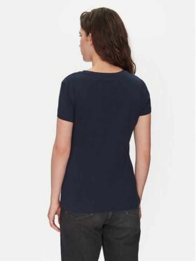 Mustang T-Shirt Loa 1016136 Granatowy Slim Fit