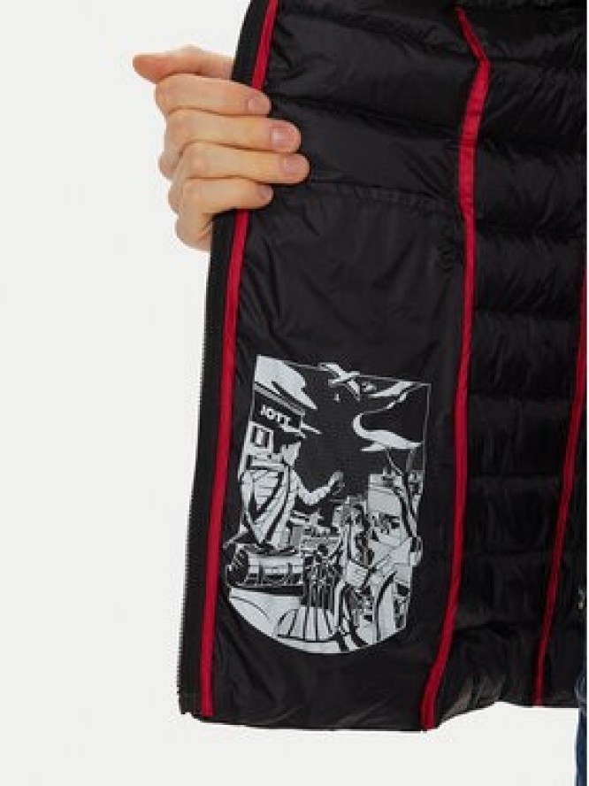 Jott Kurtka puchowa Cha P000WDOW02 Czarny Slim Fit