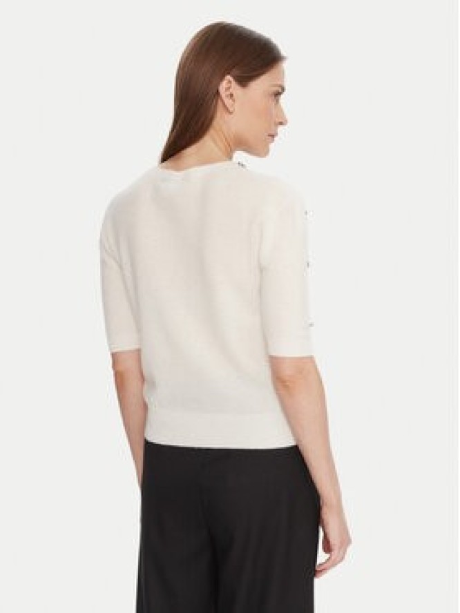 KAOS Sweter RI1KT021 Écru Regular Fit