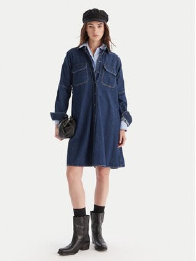 Weekend Max Mara Sukienka jeansowa Balenio 2525226081 Granatowy Regular Fit