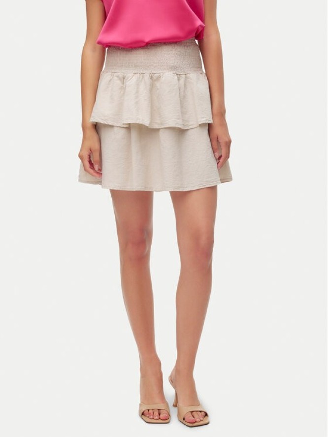 Vero Moda Spódnica mini Luna 10309768 Beżowy Regular Fit