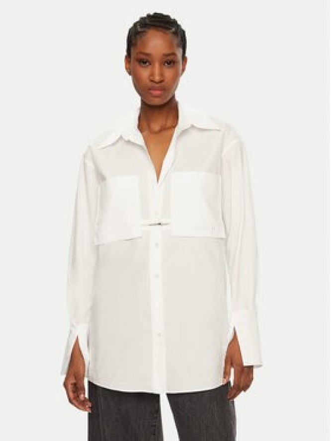 Patrizia Pepe Koszula 8C0737/AH74-W103 Biały Regular Fit