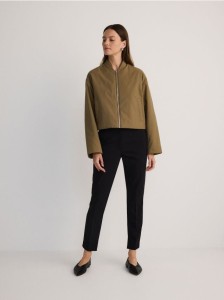 Spodnie cygaretki w kant - czarny