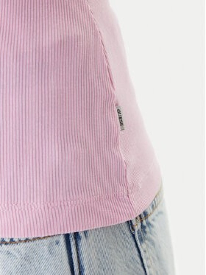 Guess Jeans Top W6RP20 KA0H1 Różowy Slim Fit