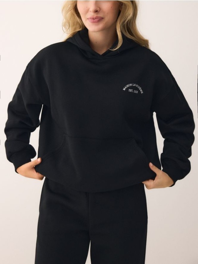 Bluza oversize z kapturem - czarny