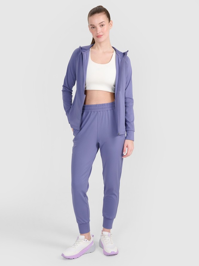 4F Bluza treningowa regular szybkoschnąca damska - niebieska S