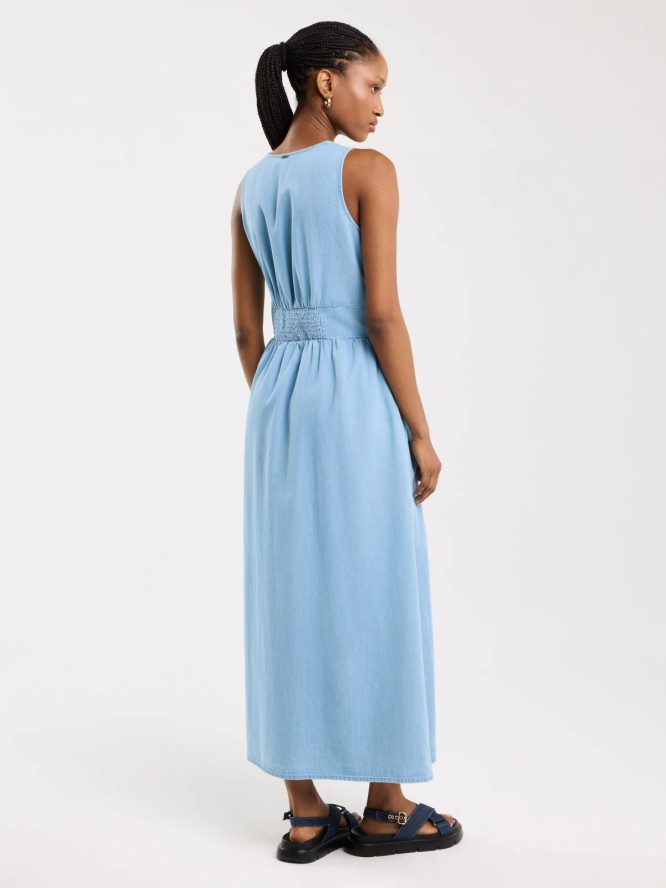 Sukienka damska midi jeansowa niebieska Willow 160