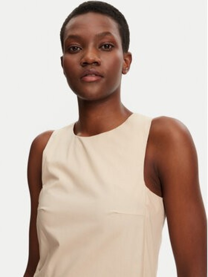 ViCOLO Sukienka codzienna TD0650 Beżowy Regular Fit