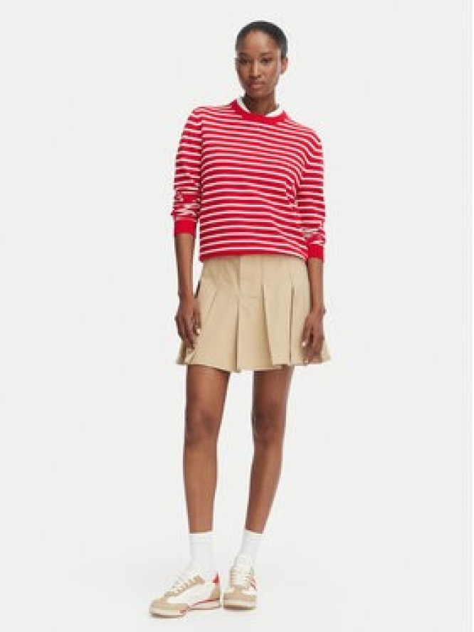Tommy Jeans Sweter Essential DW0DW20159 Czerwony Regular Fit