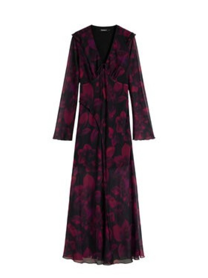 Desigual Sukienka koktajlowa Ratan 25WWVW24 Bordowy Regular Fit