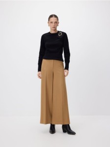 Spodnie z wełną - brązowy