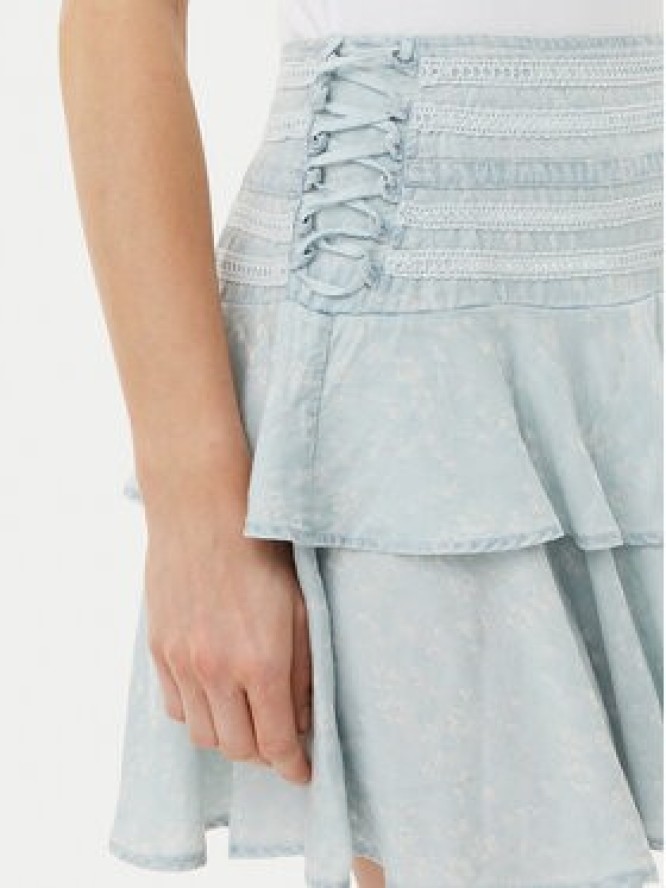 Guess Spódnica mini W5GD85 D5N81 Błękitny Regular Fit