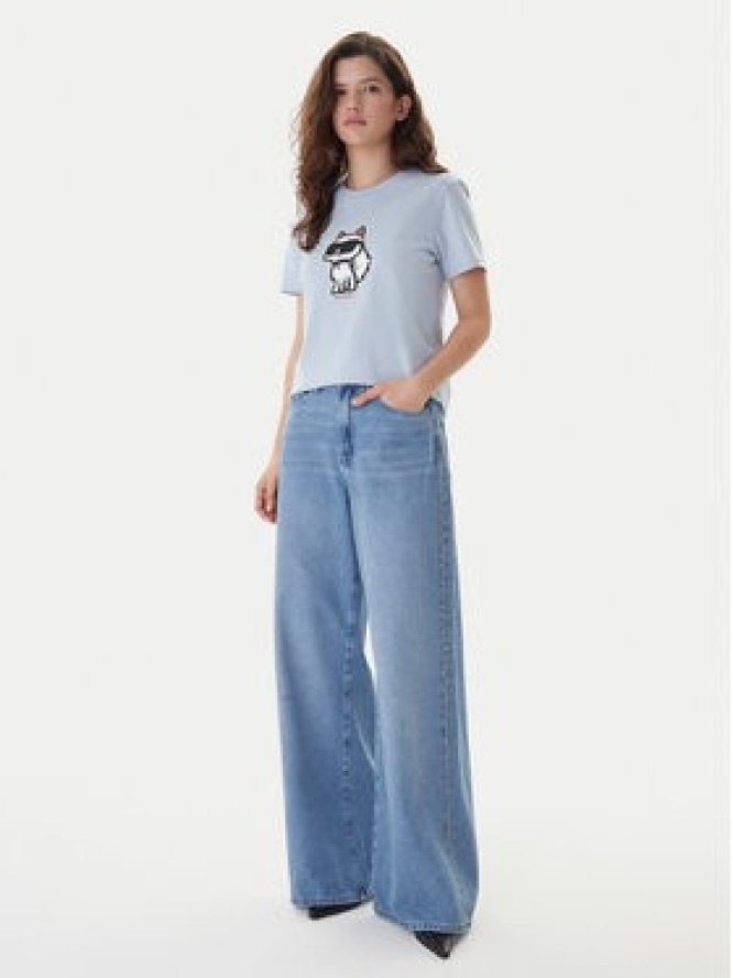 KARL LAGERFELD Jeansy B1W10047 Niebieski Wide Leg