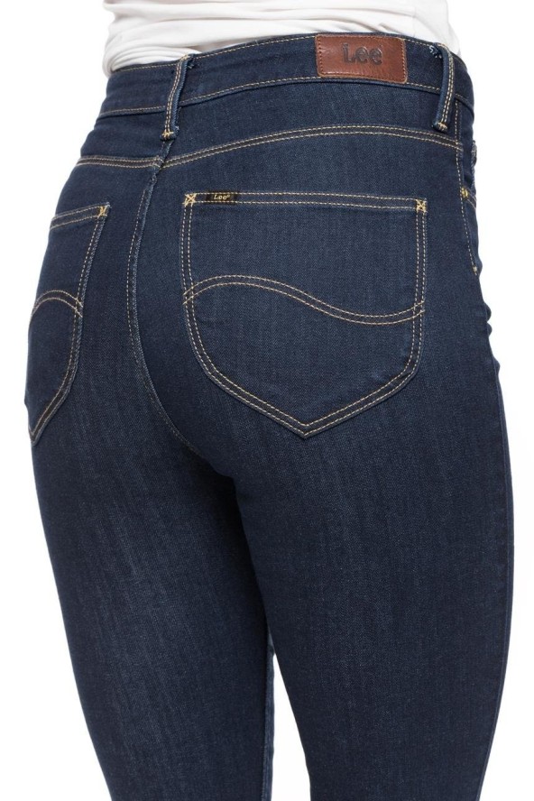 SPODNIE DAMSKIE LEE SKYLER SOLID BLUE L308HAKT