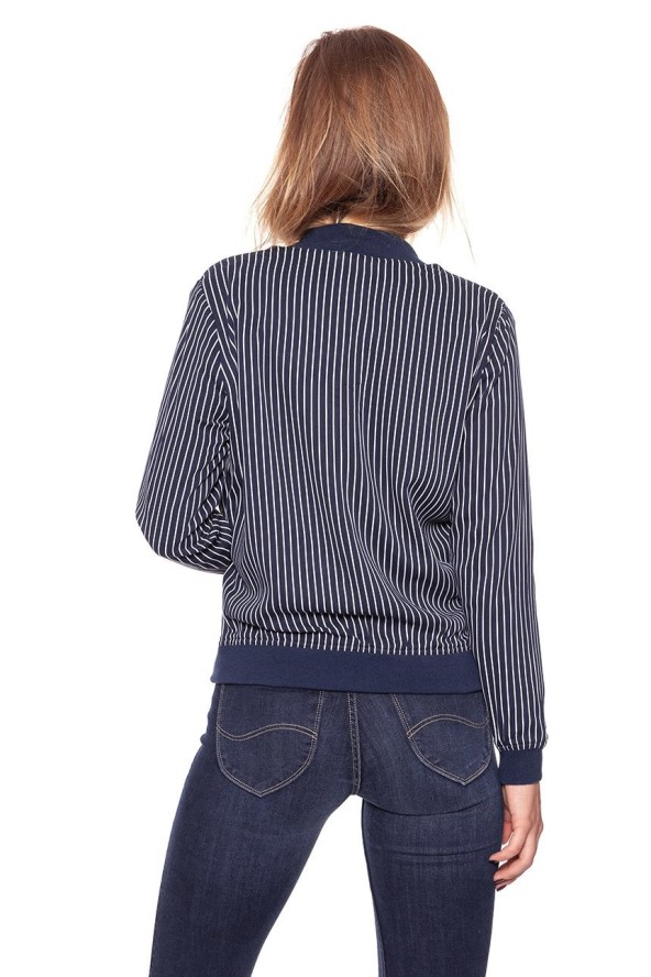DAMSKA KURTKA PRZEJŚCIOWA WRANGLER STRIPES BOMBER NAVY W403RV235 112128695